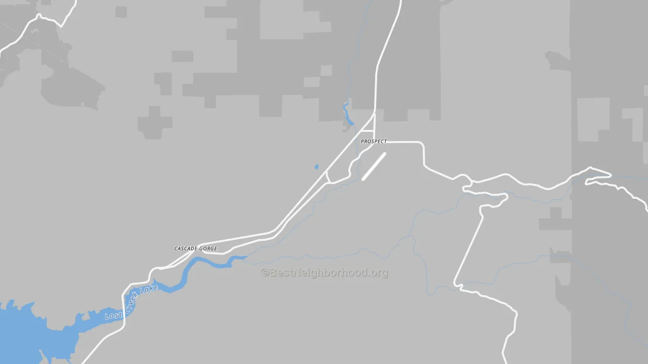 Transit Grade map of Prospect, OR