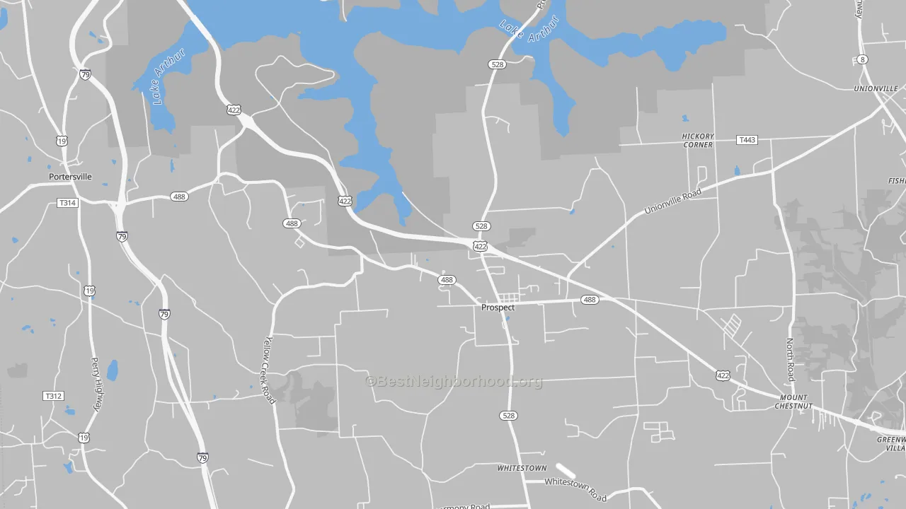 Transit Grade map of Prospect, PA