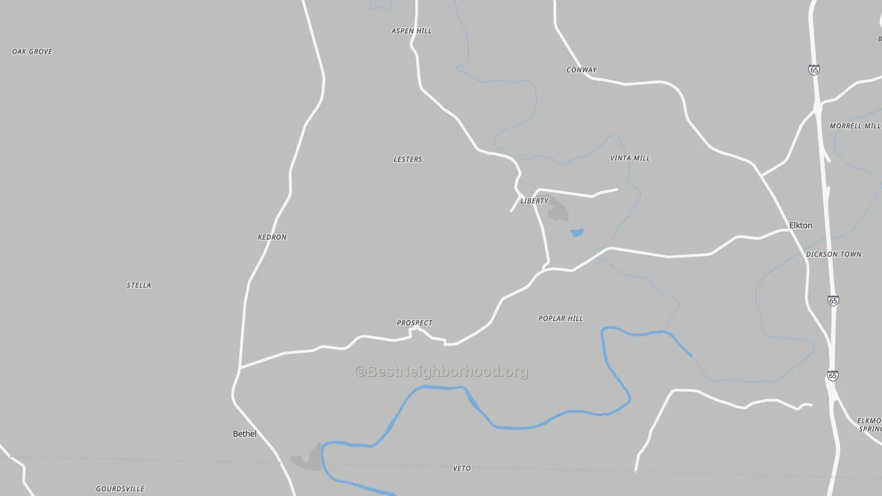 Transit Grade map of Prospect, TN