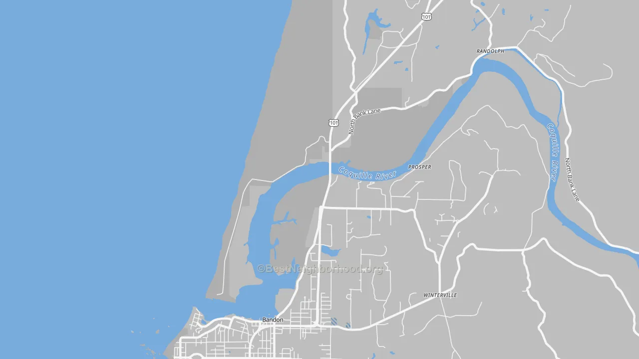 Transit Grade map of Prosper, OR