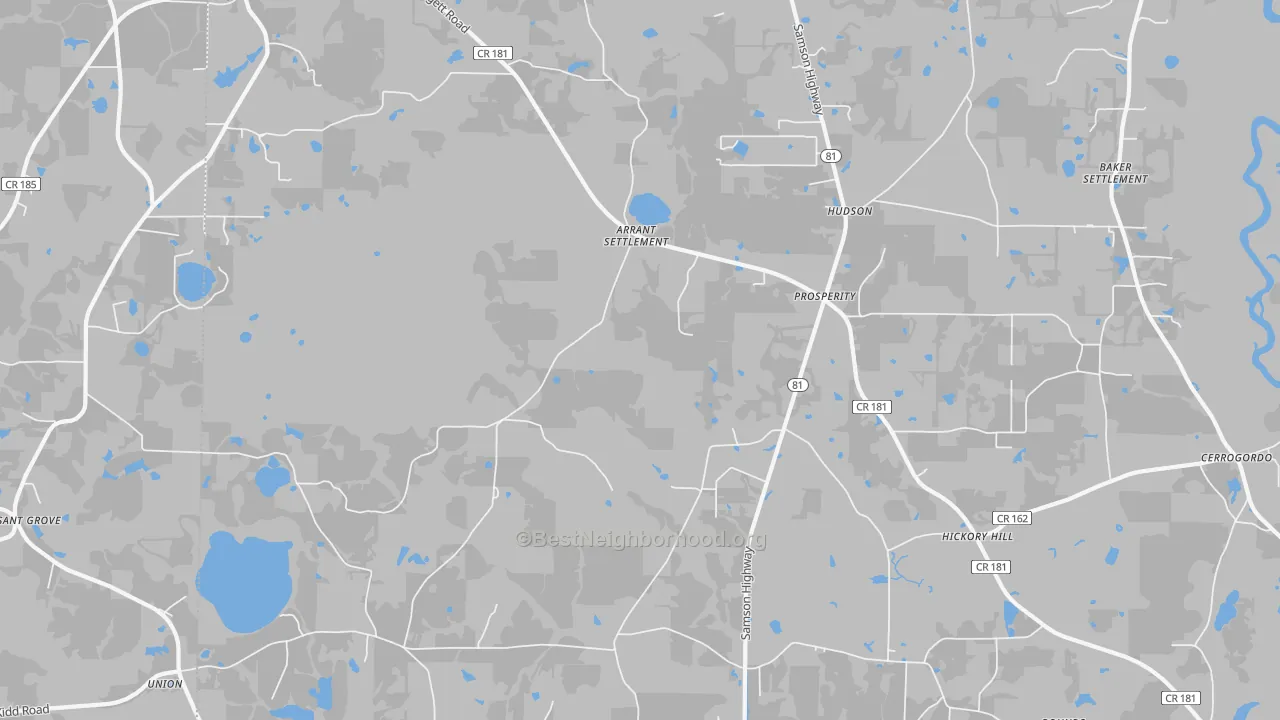 Transit Grade map of Prosperity, FL