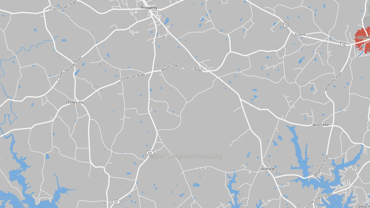Transit Grade map of Prosperity, SC