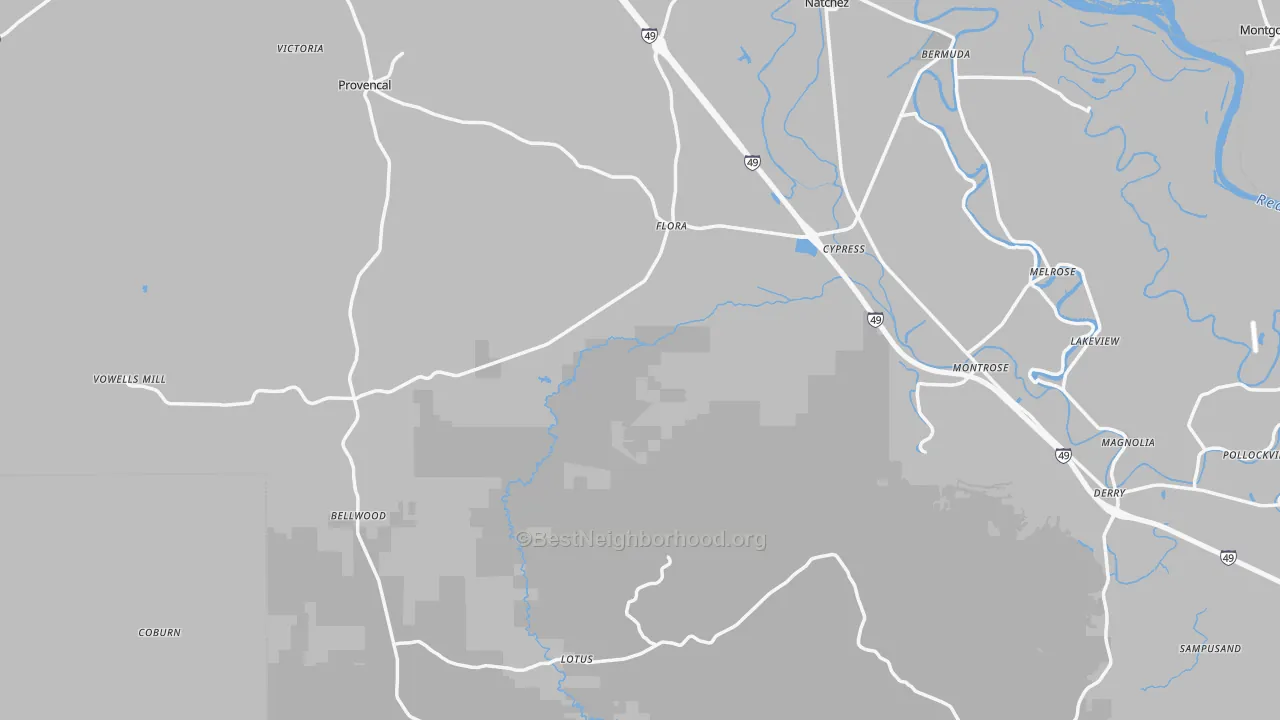 Transit Grade map of Provencal, LA