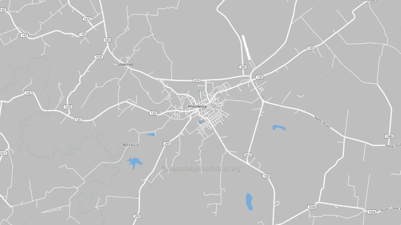 Transit Grade map of Providence, KY