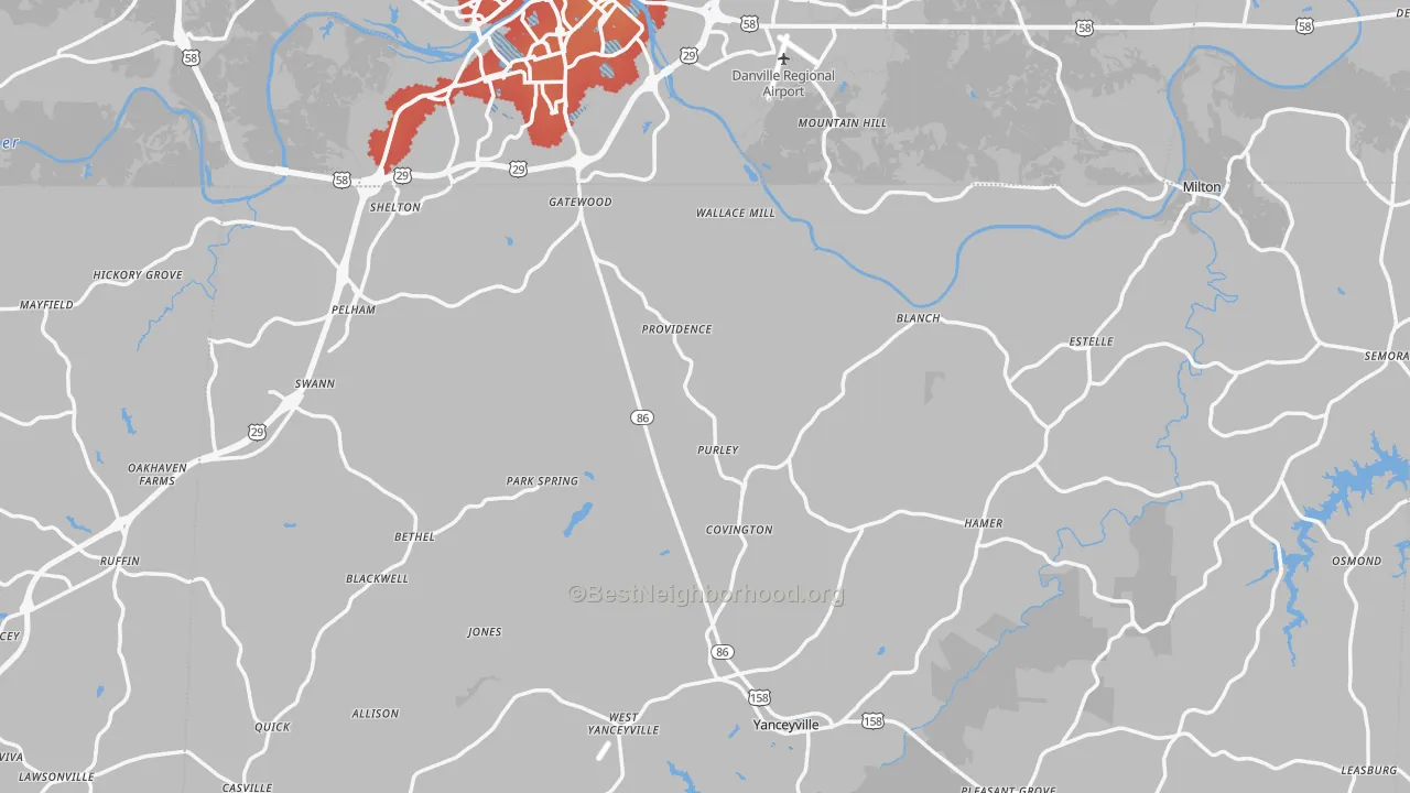 Transit Grade map of Providence, NC