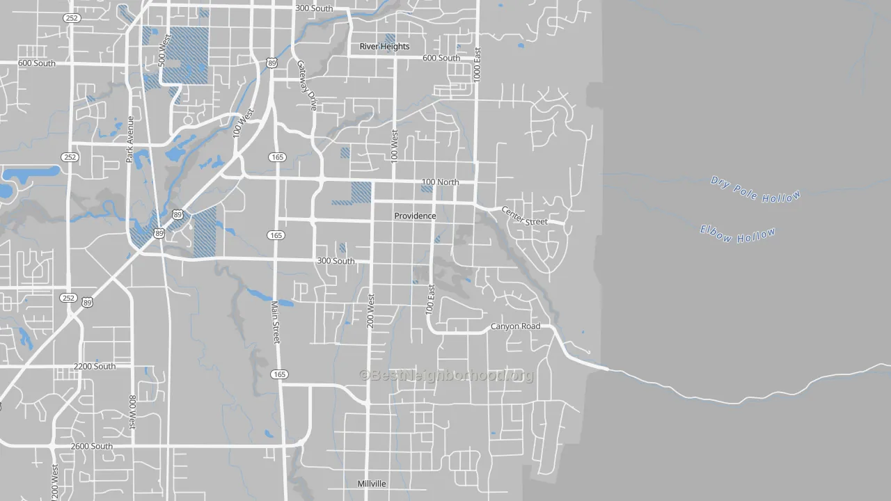 Transit Grade map of Providence, UT