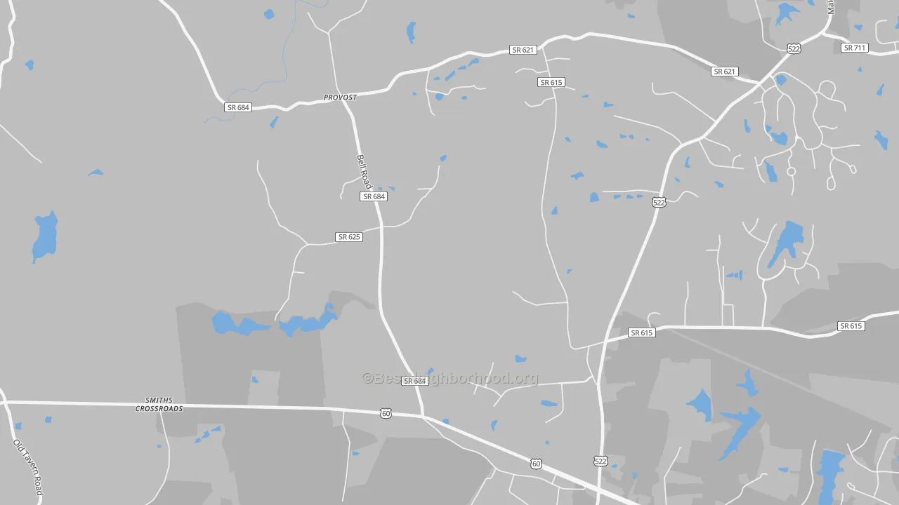 Transit Grade map of Provost, VA