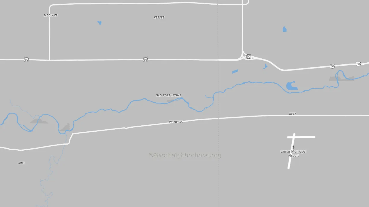 Transit Grade map of Prowers, CO