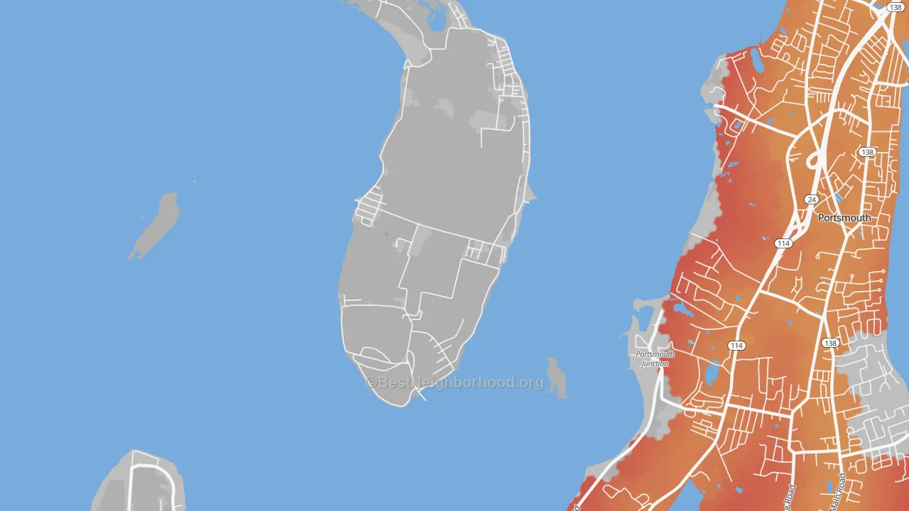 Transit Grade map of Prudence Park, RI