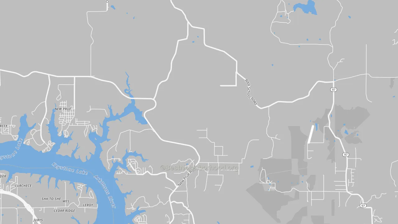 Transit Grade map of Prue, OK