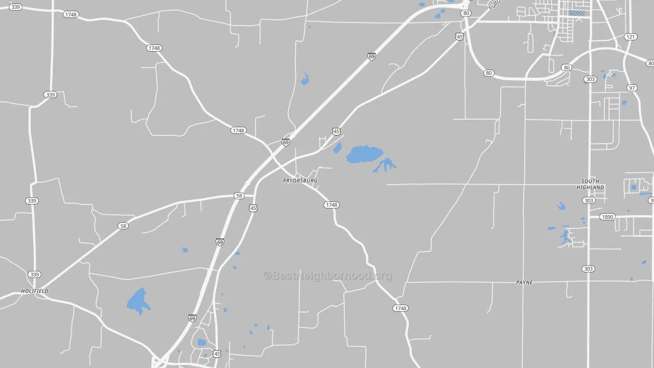 Transit Grade map of Pryorsburg, KY