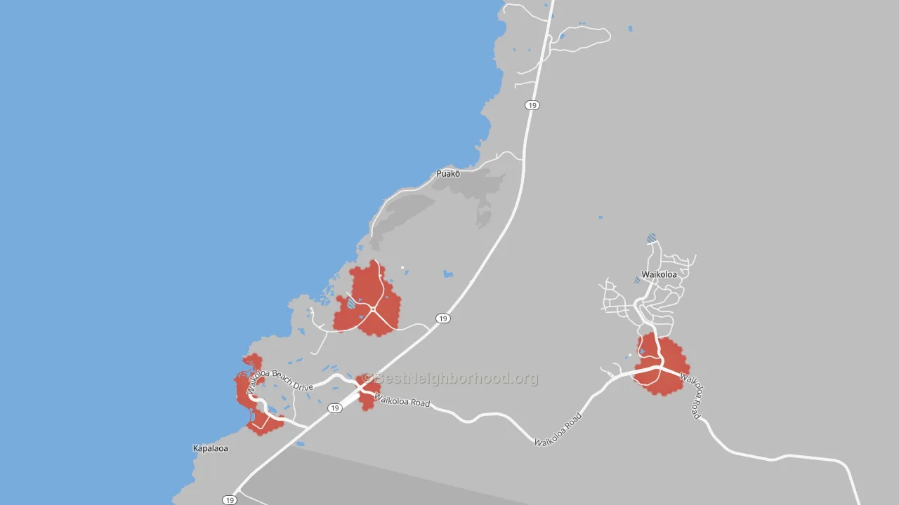 Transit Grade map of Puako, HI