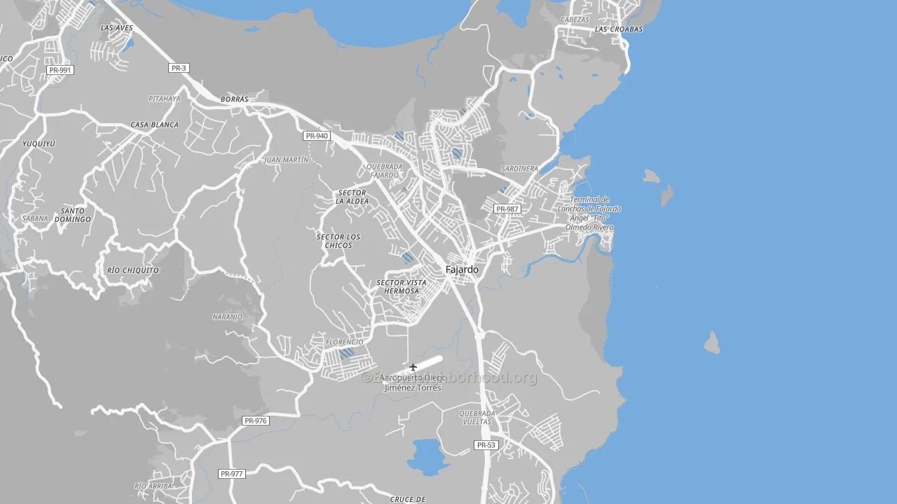 Transit Grade map of Puerto Real, PR
