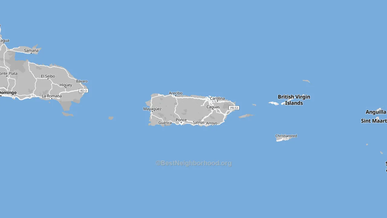 Transit Grade map of Puerto Rico