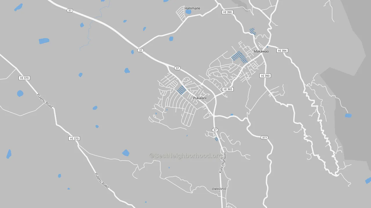 Transit Grade map of Pukalani, Makawao, HI