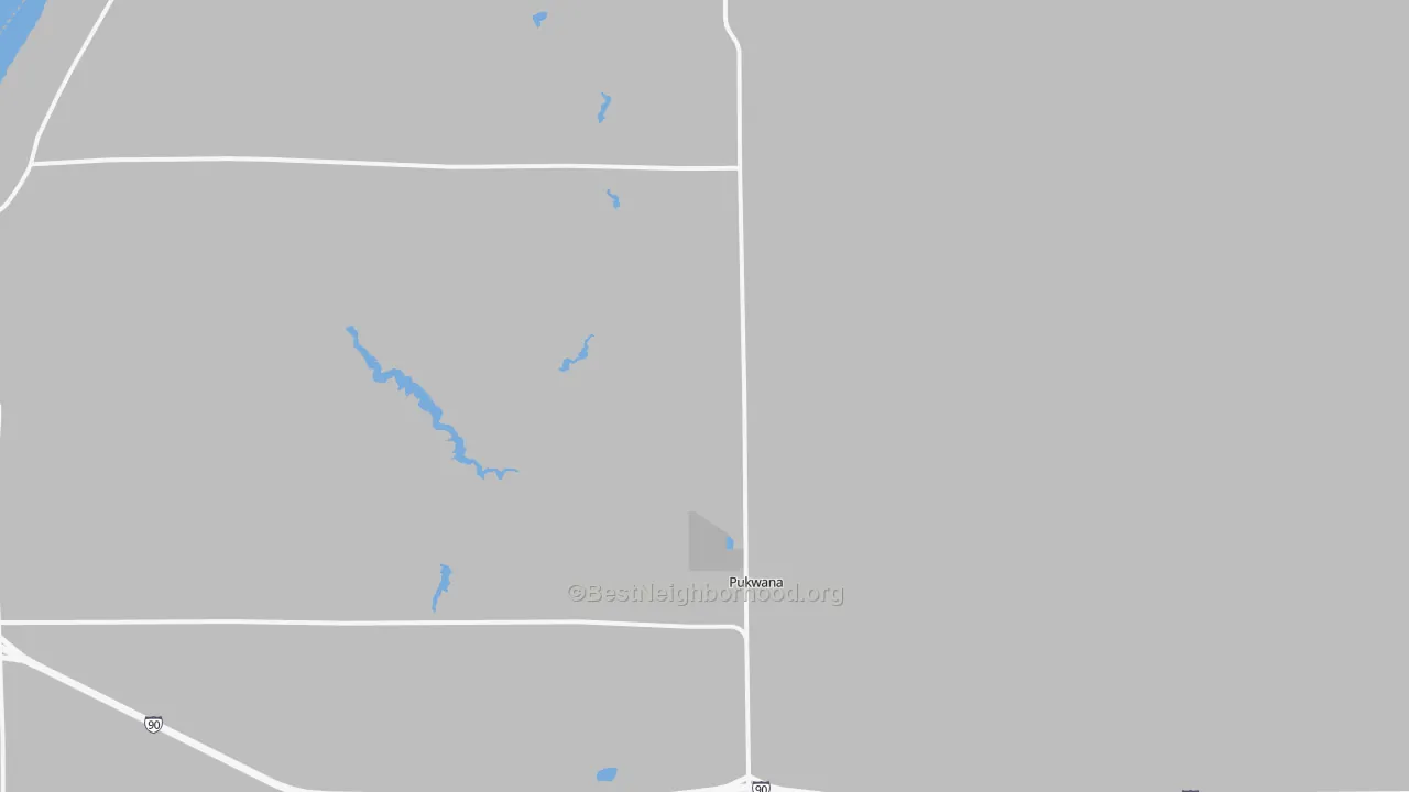 Transit Grade map of Pukwana, SD