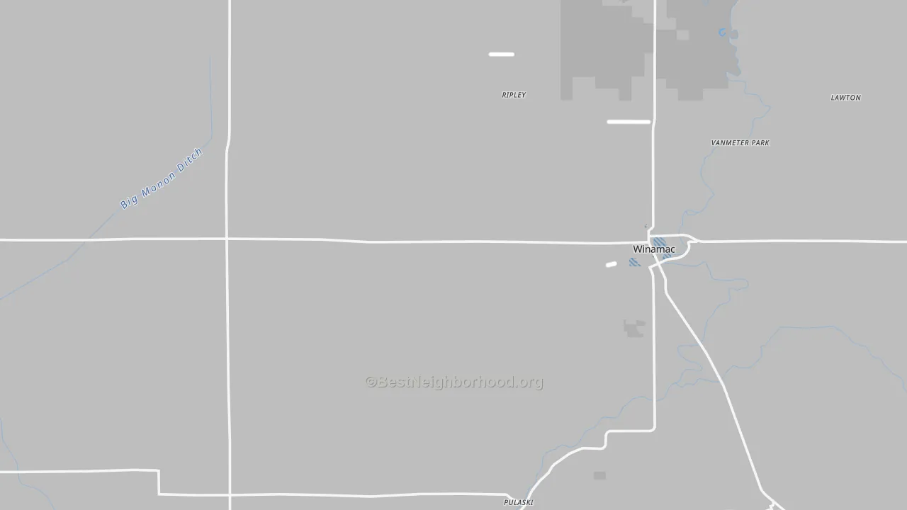 Transit Grade map of Pulaski County, IN