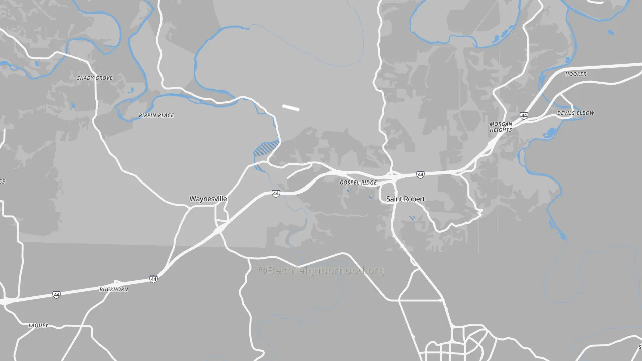 Transit Grade map of Pulaski County, MO