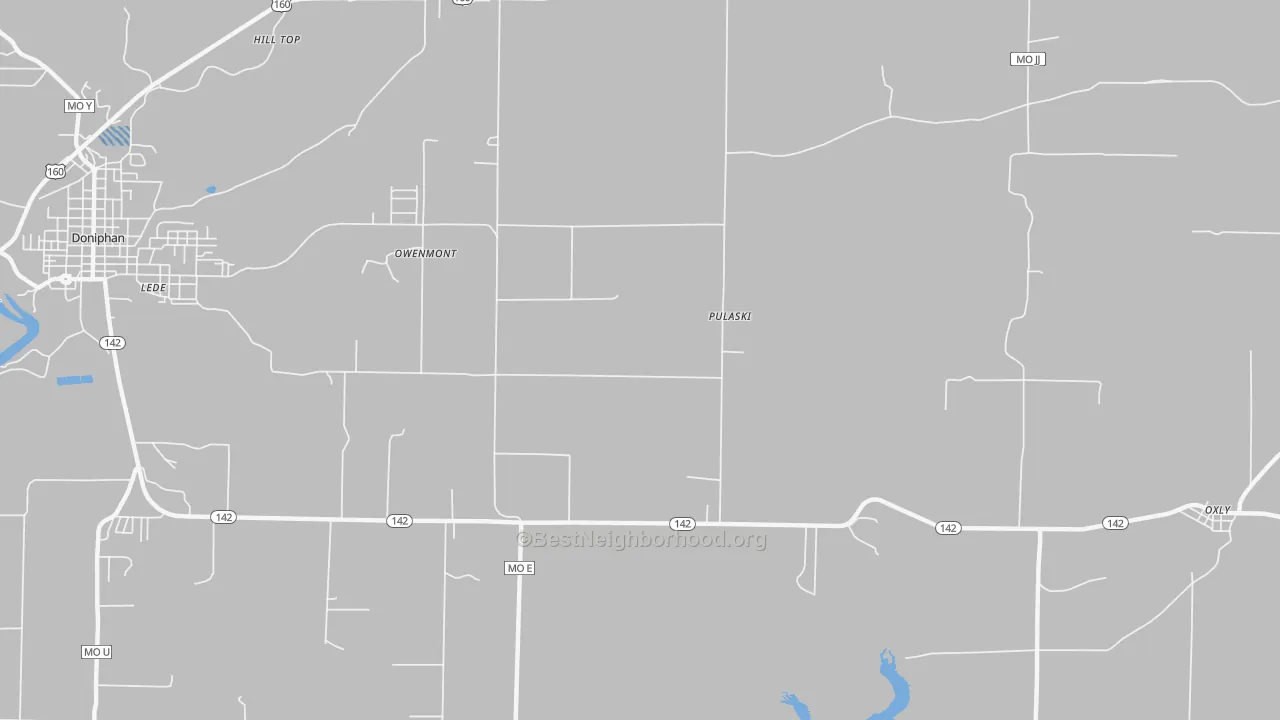 Transit Grade map of Pulaski, MO