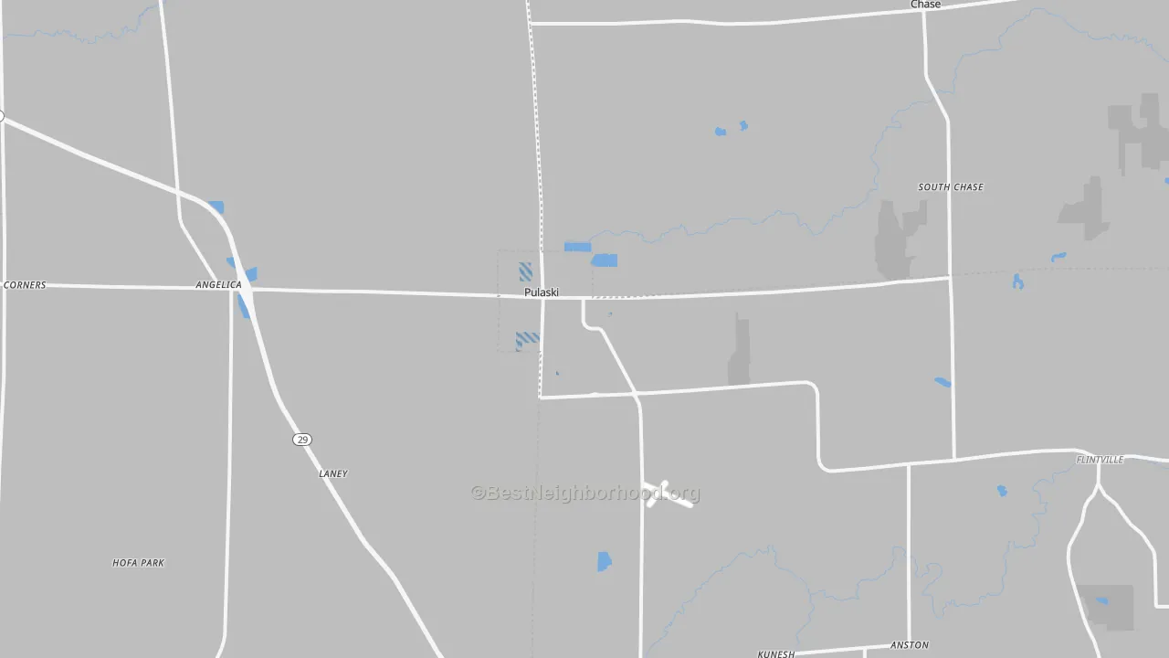 Transit Grade map of Pulaski, WI