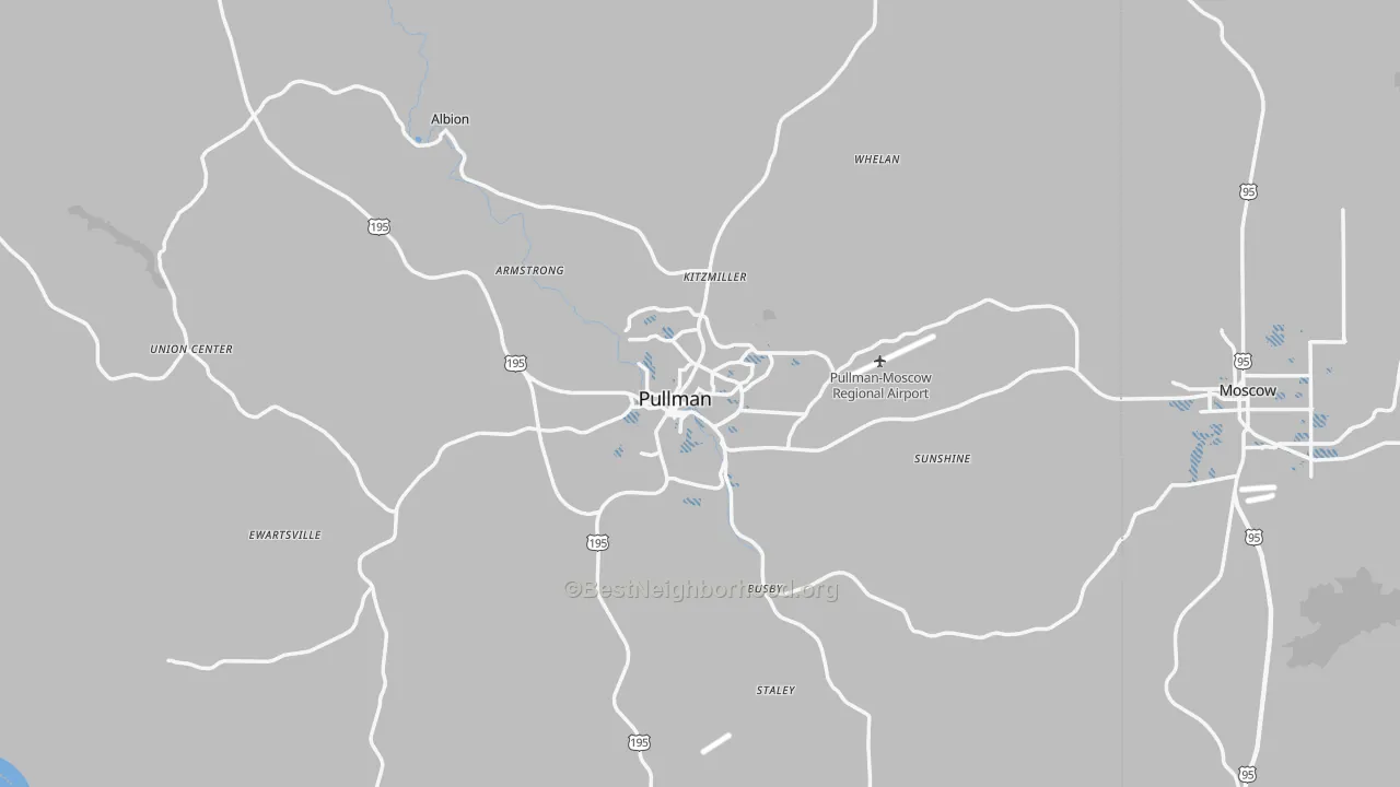 Transit Grade map of Pullman, WA