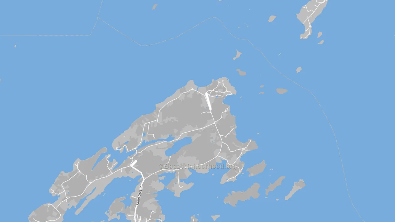 Transit Grade map of Pulpit Harbor, ME