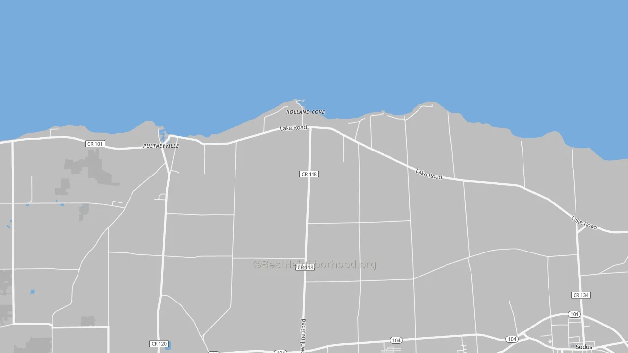 Transit Grade map of Pultneyville, NY