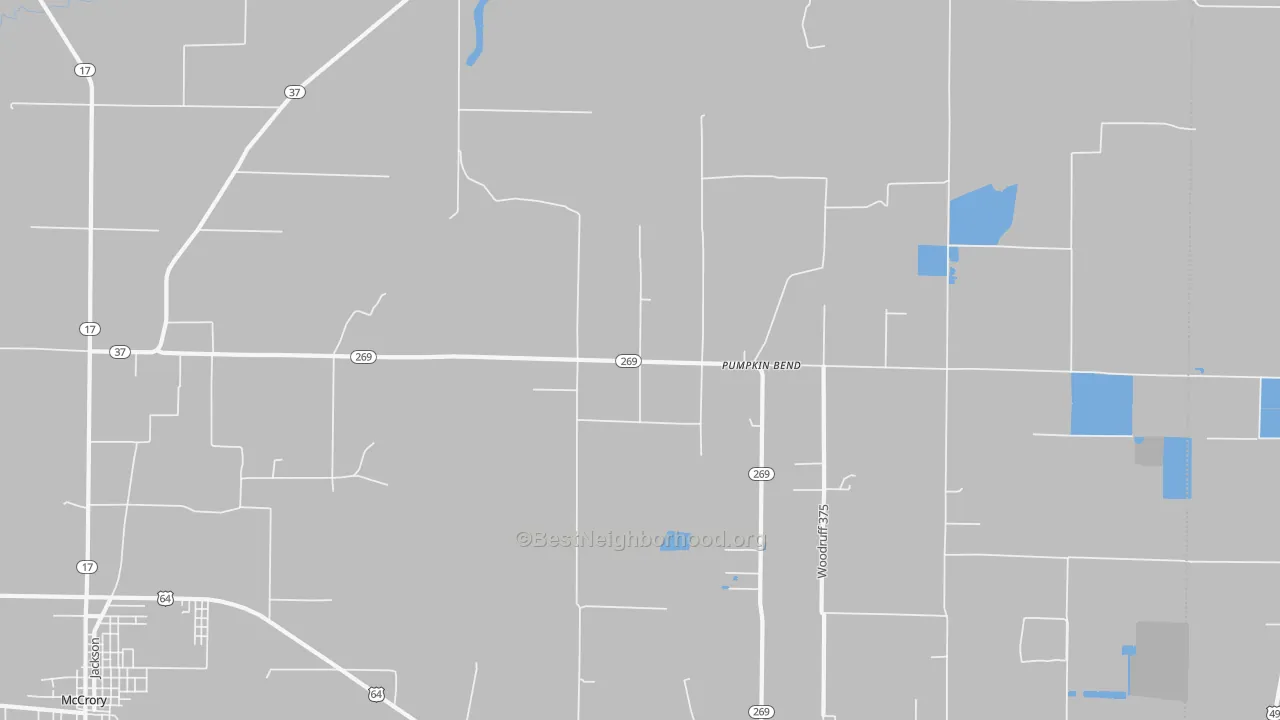 Transit Grade map of Pumpkin Bend, AR