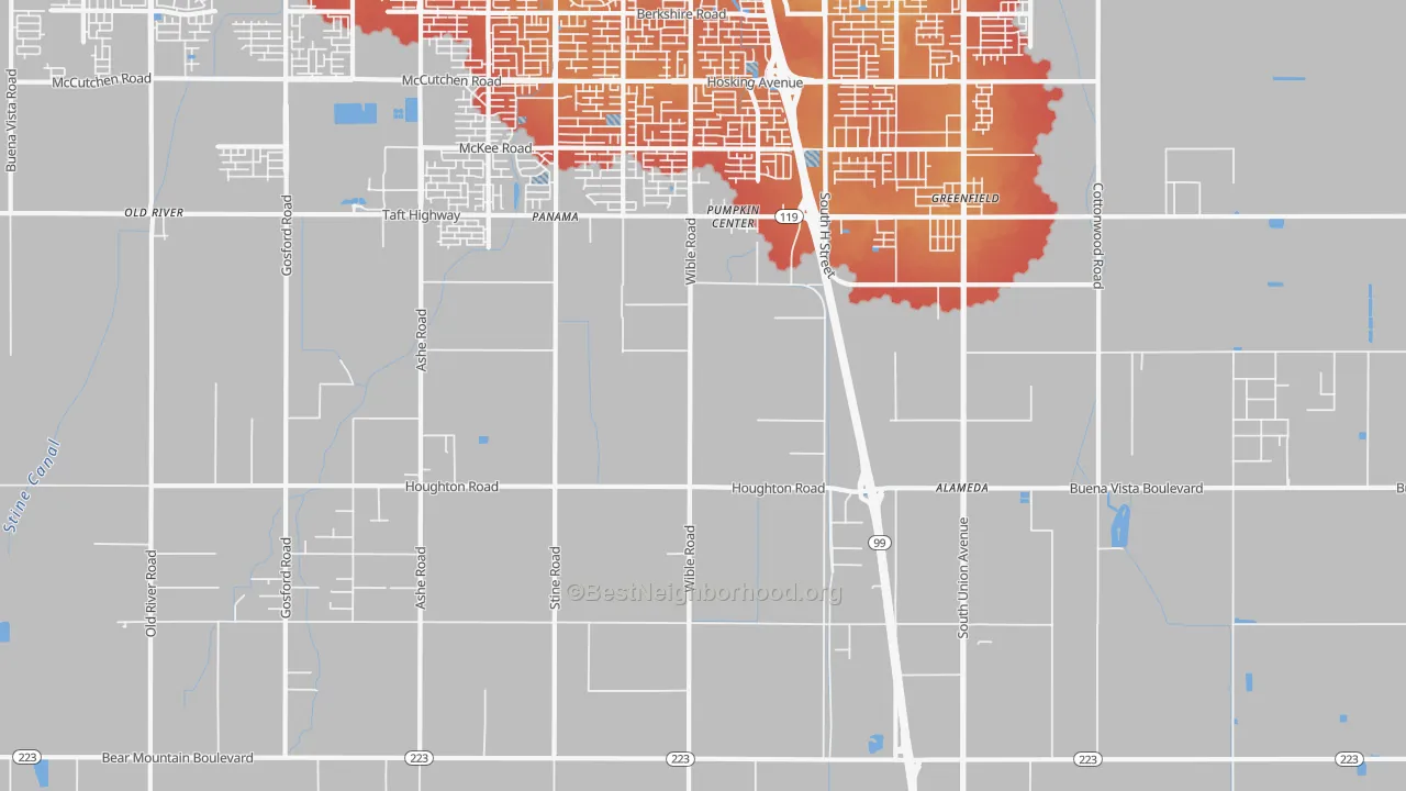 Transit Grade map of Pumpkin Center, CA