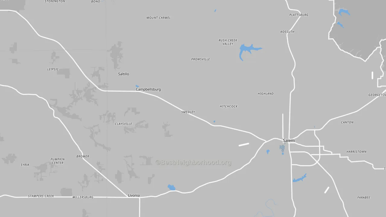 Transit Grade map of Pumpkin Center, IN