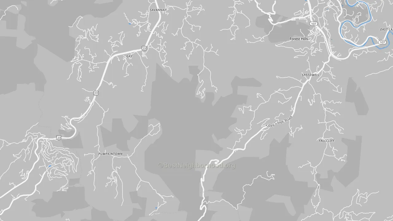 Transit Grade map of Pumpkintown, NC
