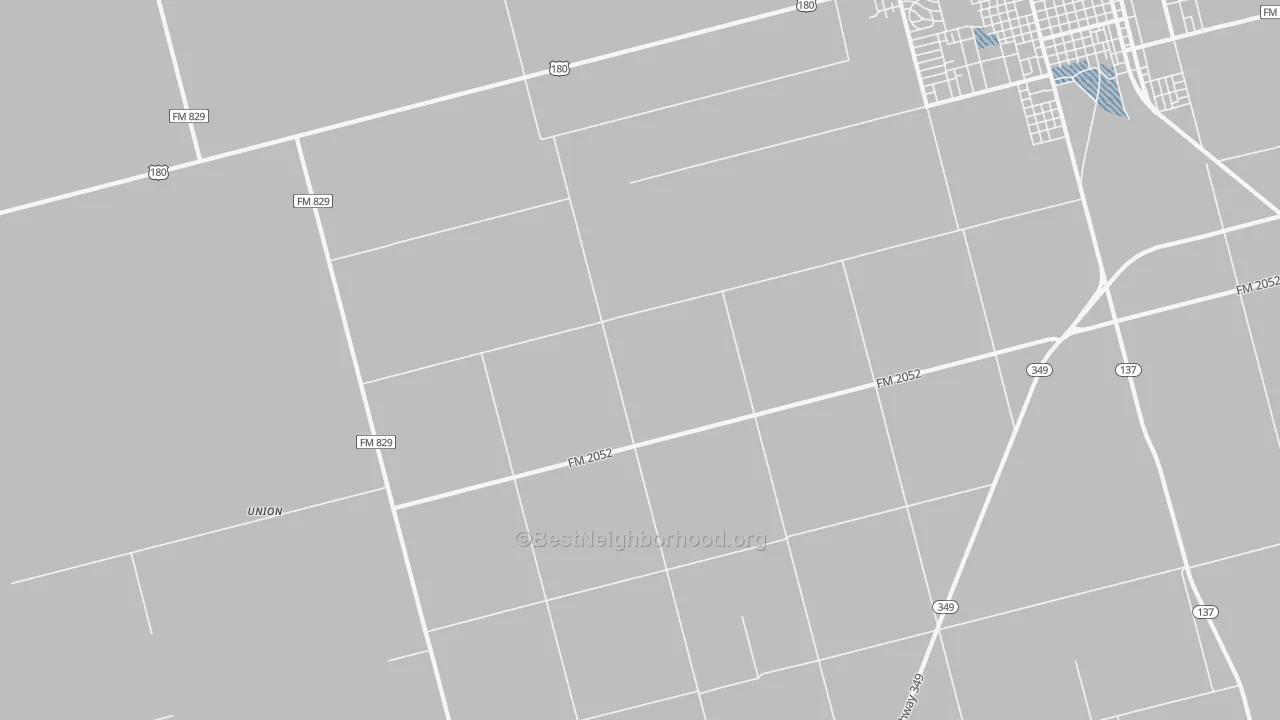 Transit Grade map of Punkin Center, TX