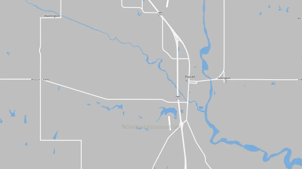 Transit Grade map of Purcell, OK