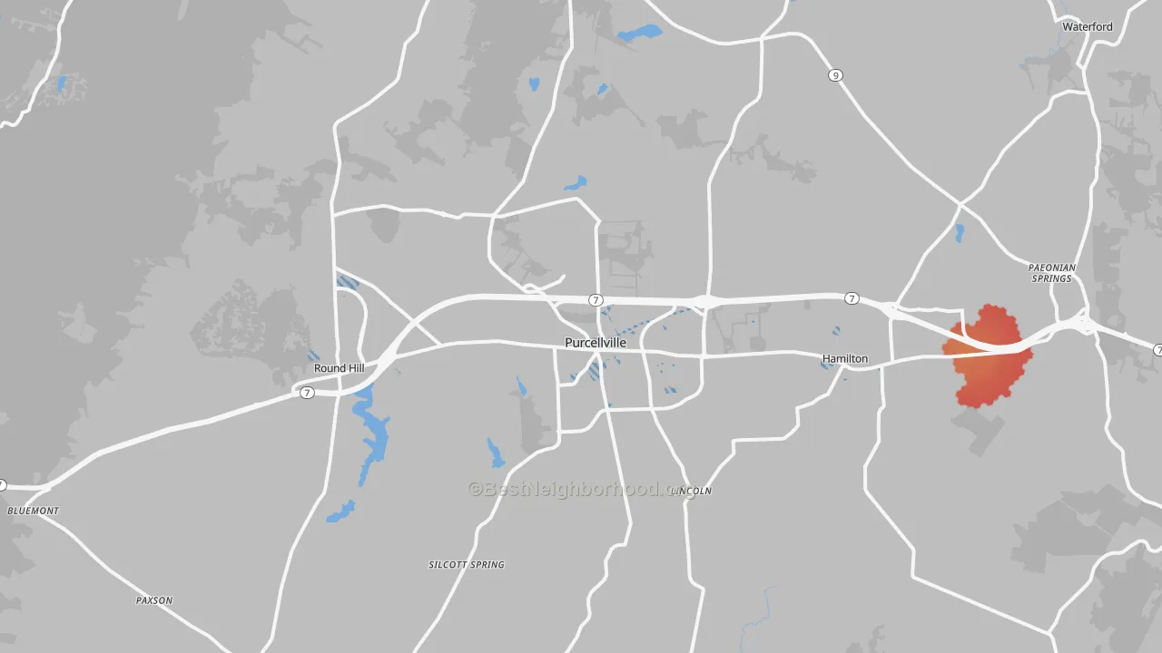 Transit Grade map of Purcellville, VA
