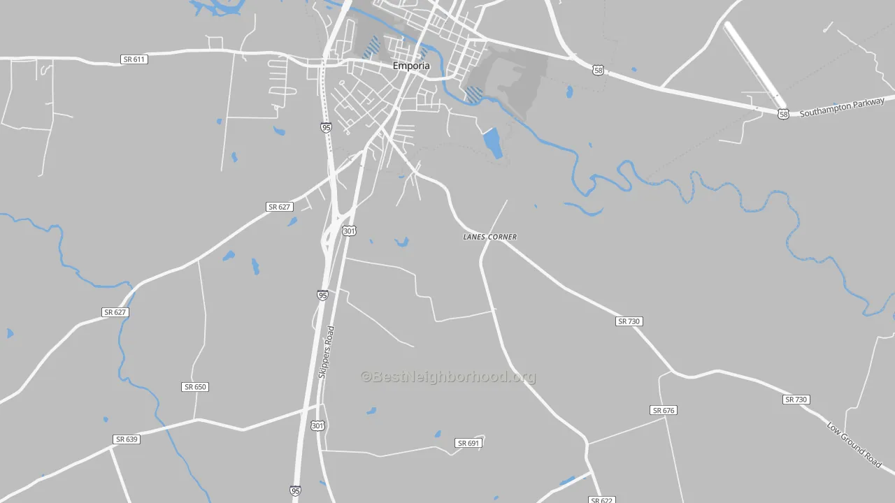 Transit Grade map of Purdy, VA