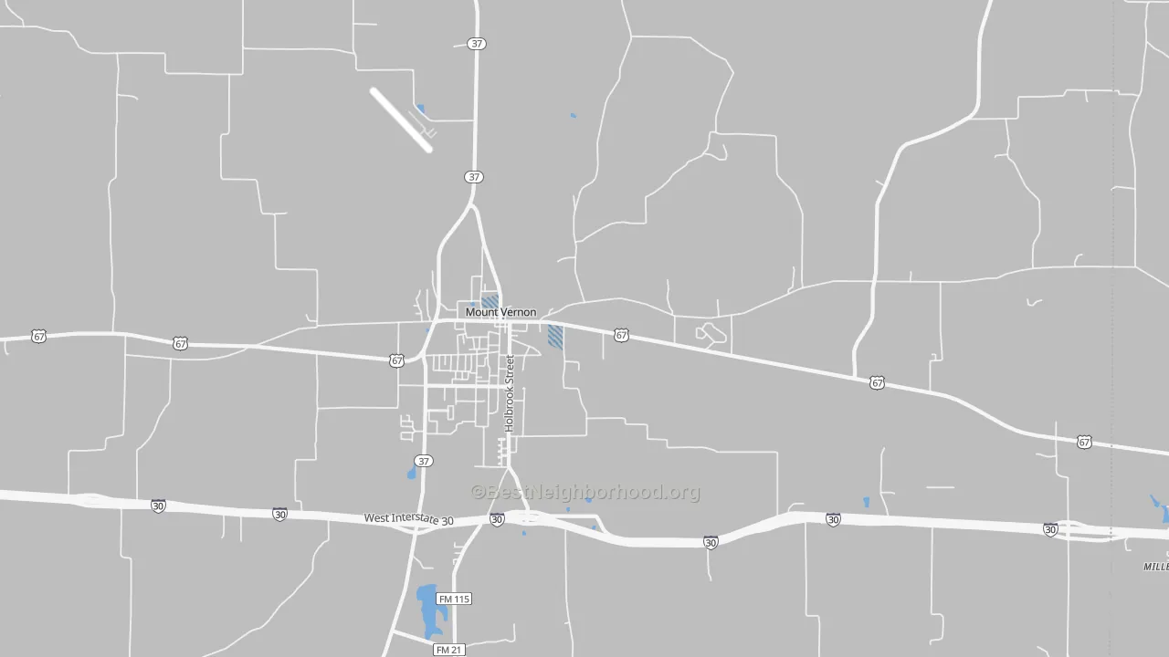 Transit Grade map of Purley, TX