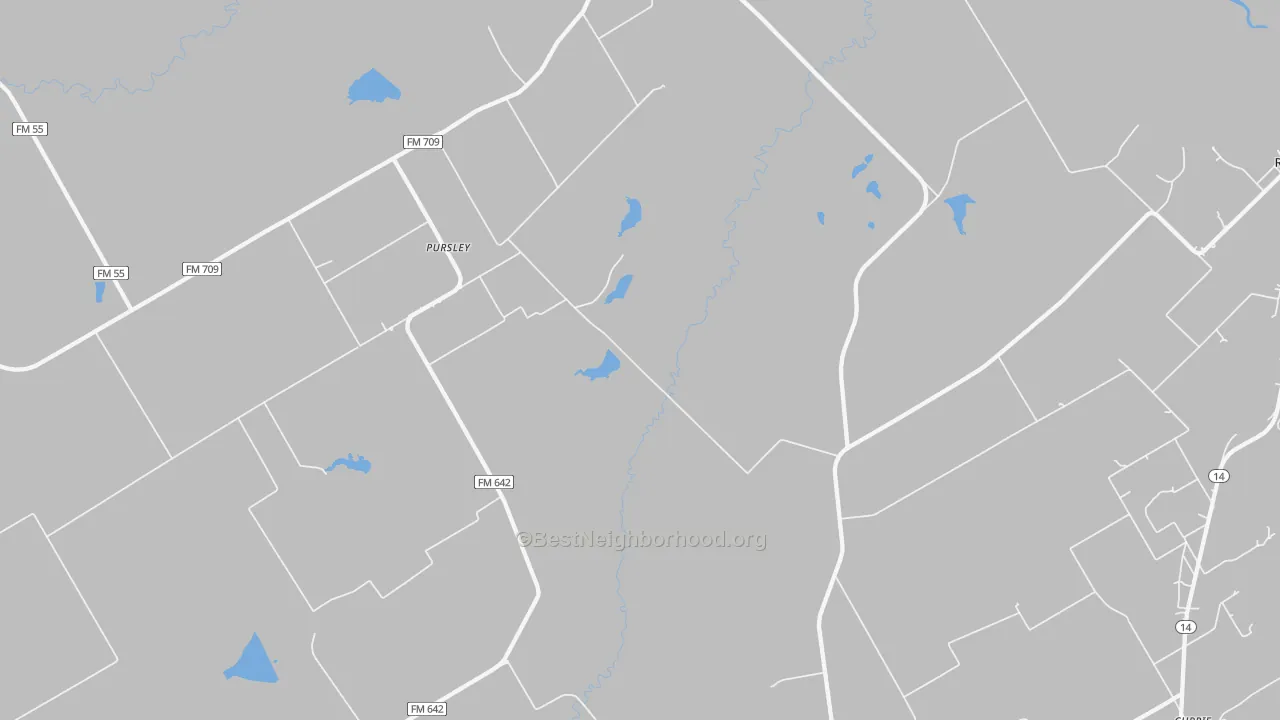 Transit Grade map of Pursley, TX