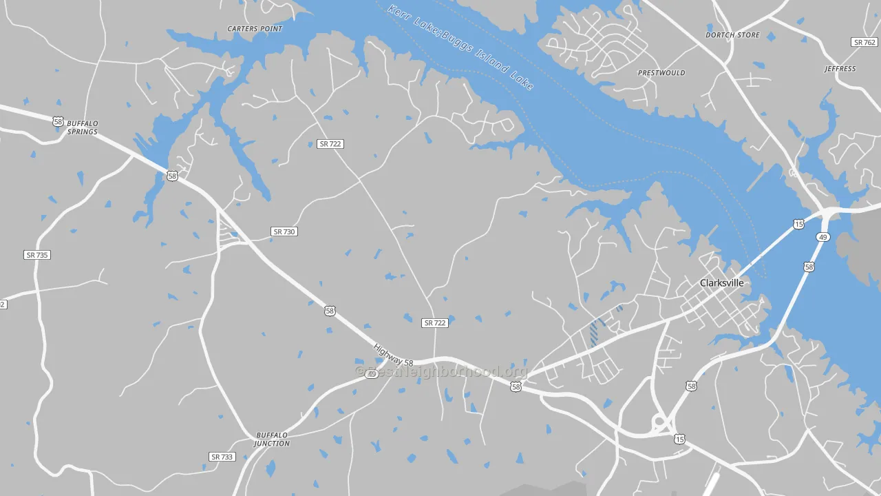 Transit Grade map of Puryear Corner, VA