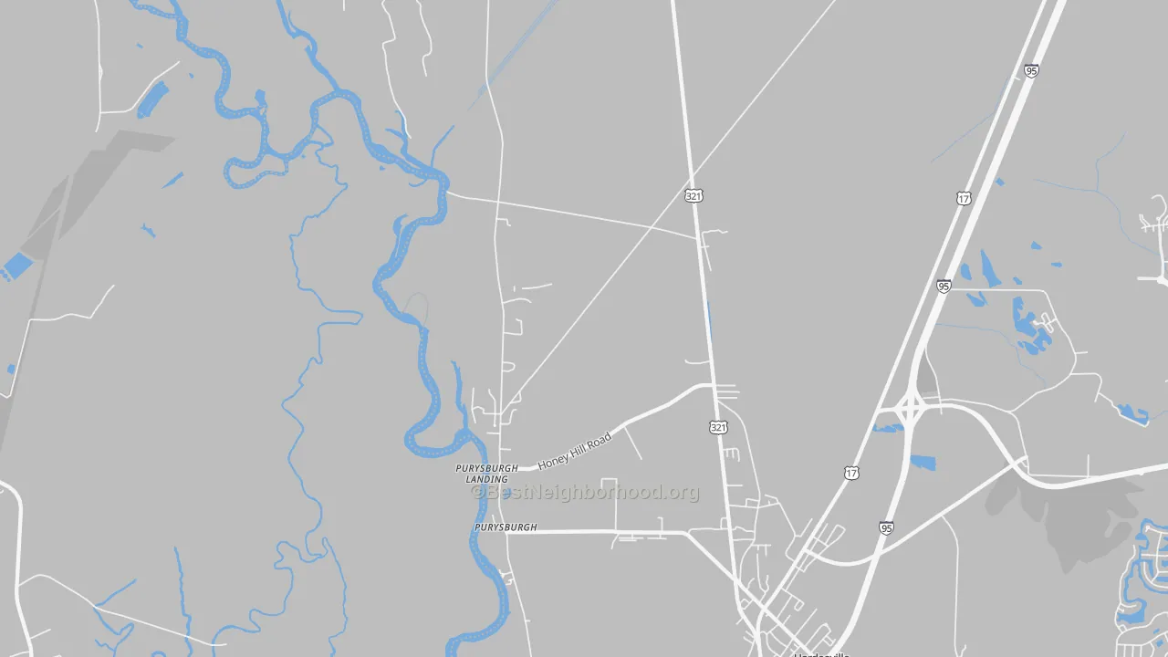 Transit Grade map of Purysburgh, SC