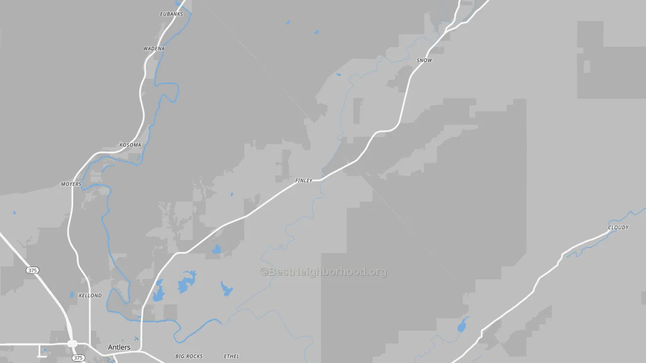Transit Grade map of Pushmataha County, OK