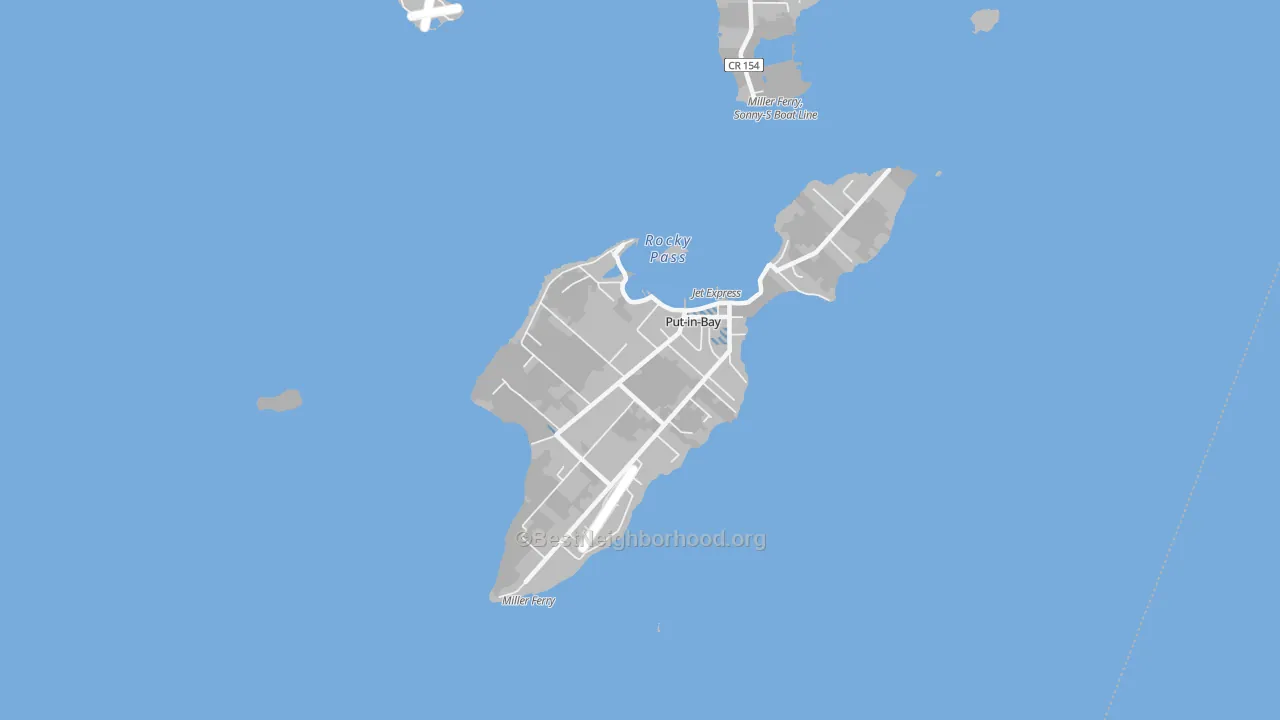 Transit Grade map of Put-in-Bay, OH