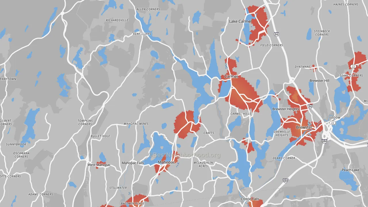 Transit Grade map of Putnam County, NY