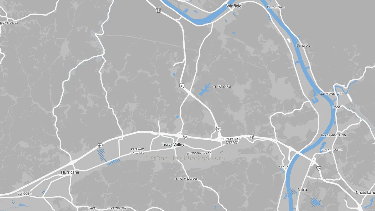 Transit Grade map of Putnam County, WV