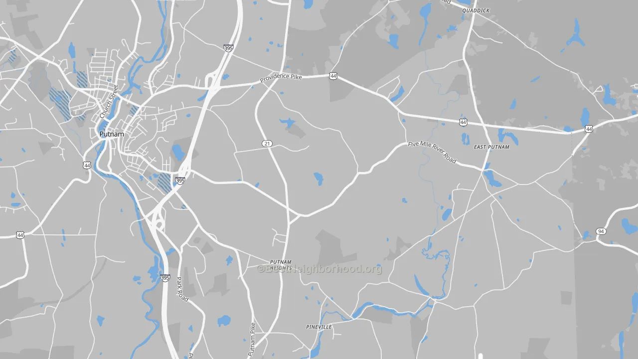 Transit Grade map of Putnam Heights, CT