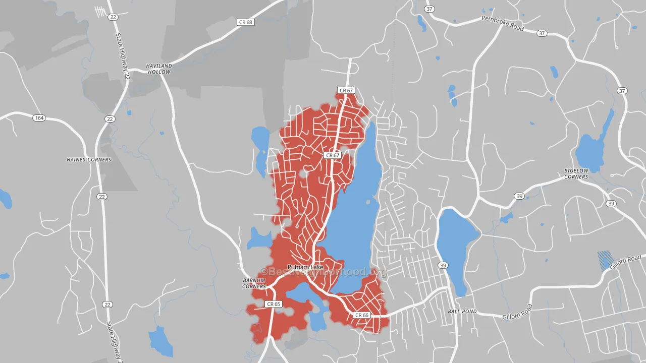 Transit Grade map of Putnam Lake, Patterson, NY