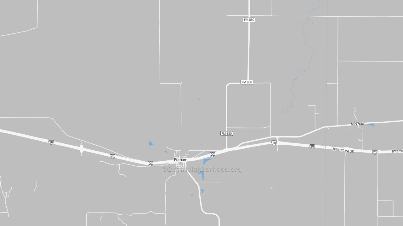 Transit Grade map of Putnam, TX