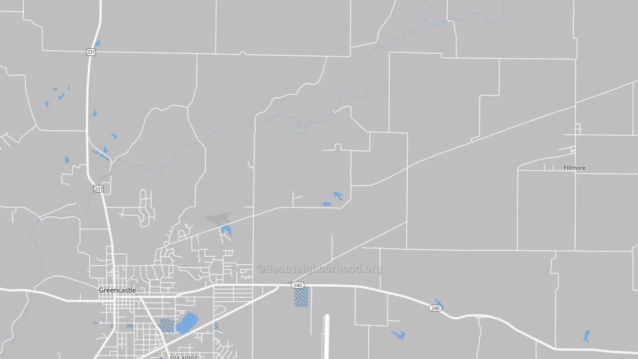 Transit Grade map of Putnamville, IN