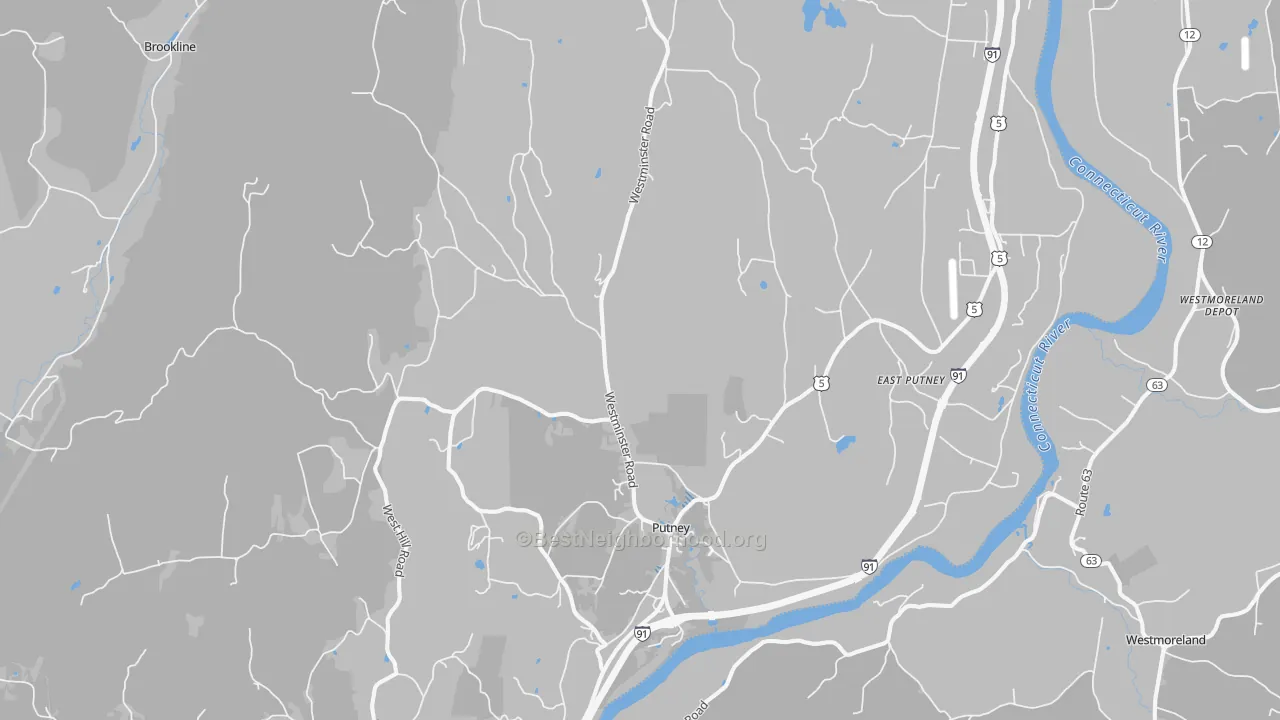 Transit Grade map of Putney, VT