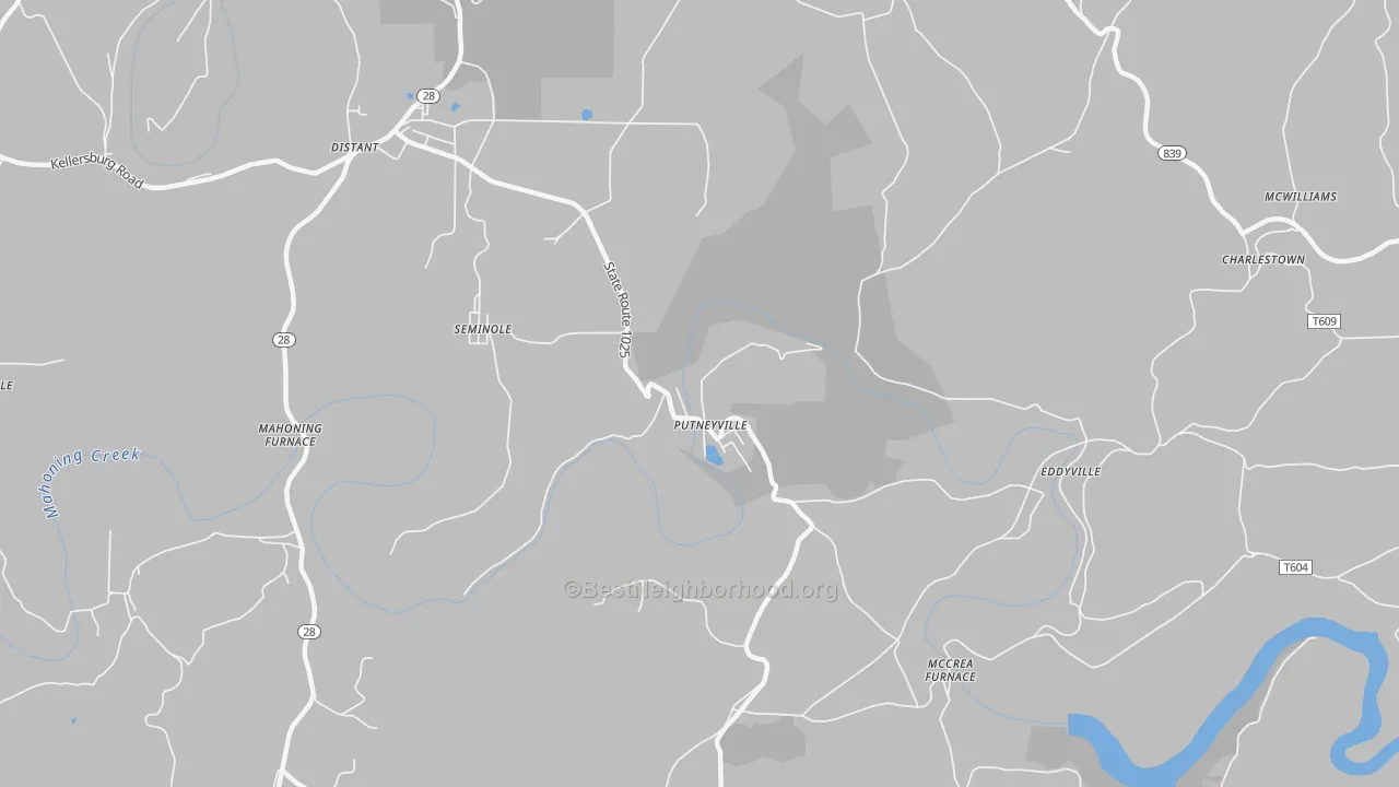 Transit Grade map of Putneyville, PA