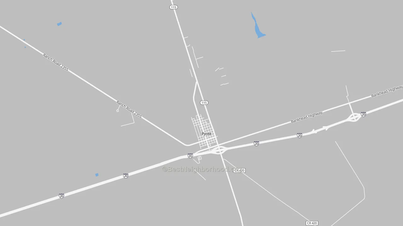 Transit Grade map of Pyote, TX